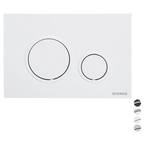 Placca doppio scarico vela Nero opaco anello cromo lucidoFLUID