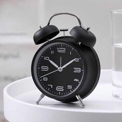 Réveil matin lumineux 4 pouces - Marque - Modèle - Alarme - Décoration - Noir (1/4)