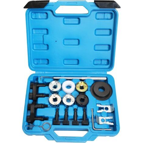 Applicable EA888 1.8 2.0 TSi TFSi Outils Calage Moteur Arbre à cames Vilebrequin Compatible avec Audi VW 2006-2018 Remplacer T10352 T10368 T40196 T10354 T10060A T40011,19PC Kit (Version Mise à Niveau) (1/5)