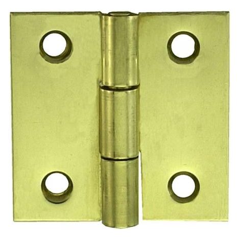 Cerniere quadre 80 x 80 mm. - zincate giallo - 1 pz.