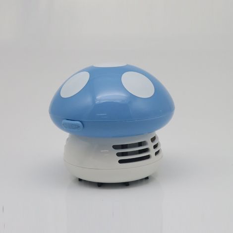 Mini aspirateur de bureau en forme de champignon mignon, aspirateur portable pour poussière de clavier, bureau et maison, nettoyage compact et silencieux (1/3)