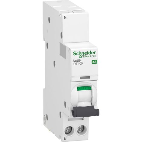 Acti9 iDT40K XA - disjoncteur modulaire auto/vis - 1P+N 16A courbe C - 4,5kA