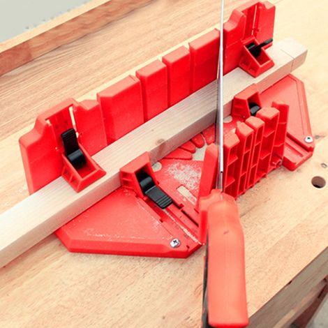 Coffret de scie à onglets multifonctions, angle de coupe 22,5°/45°/90°, pour bois et plâtre (1/5)
