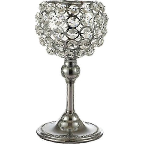 Bougeoir conique pilier blanc pour décoration de mariage, de Noël et de dîner-15cm 20cm 25cm 30cm 35cm-20cm Silver (1/5)