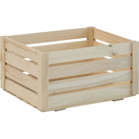 Astigarraga – Caisse en bois modulable 30x22x16cm – Rangement esthétique en pin massif – Montage facile et rapide – Finition prête à peindre