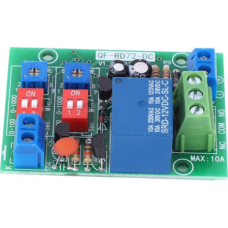 RD72-DC-12V Module de relais marche/arrêt à cycle infini, interrupteur de temporisation, relais à cycle infini (1/5)