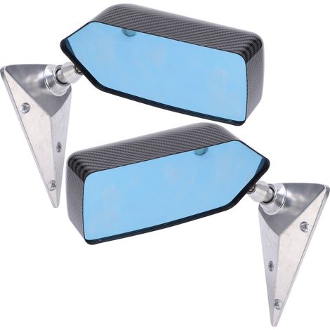 Paire de rétroviseurs latéraux universels réglables, style carbone rétro, étanches, protection UV (1/5)