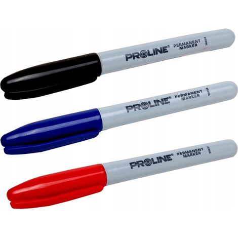 Pennarelli indelebili multicolore Proline, confezione da 3 pezzi. (1/3)