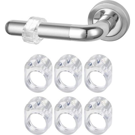 Butoirs de poignée de porte, lot de 6 butoirs de poignée de porte en PVC, butoirs de porte transparents pour protéger les murs et éviter les dommages - RAPANDA (1/4)