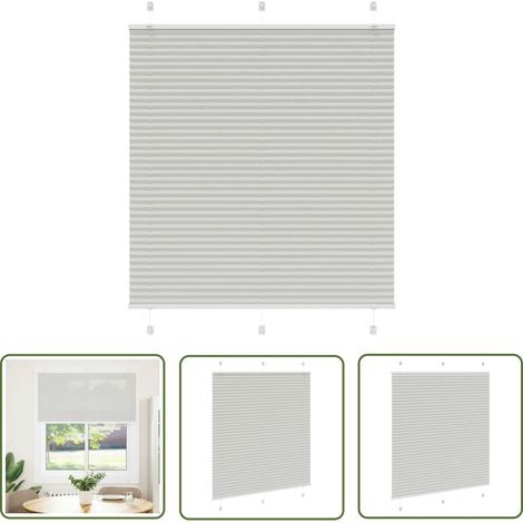 vidaXL Plissee Hellgrau 120x150 cm Stoffbreite 119,4 cm Polyester (1/5)