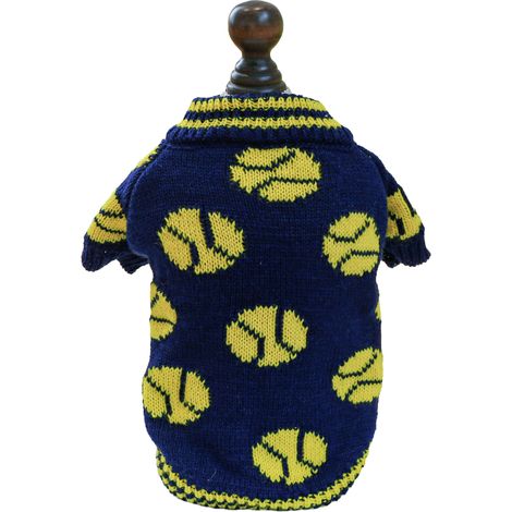 1 pull pour chien, en maille torsadée, polyester, bleu marine, S/M/L/XL, pour chiots et petits chiens (1/5)