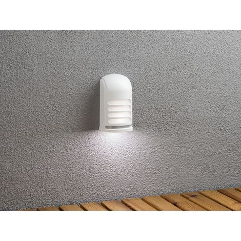 LED Außenwandleuchte PRATO mit Bewegungsmelder & Batterie, Weiß H: 13cm (1/5)
