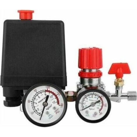 Compresseur d'air pressostat valve pressostat compresseur d'air avec manomètre régulateur (1/5)