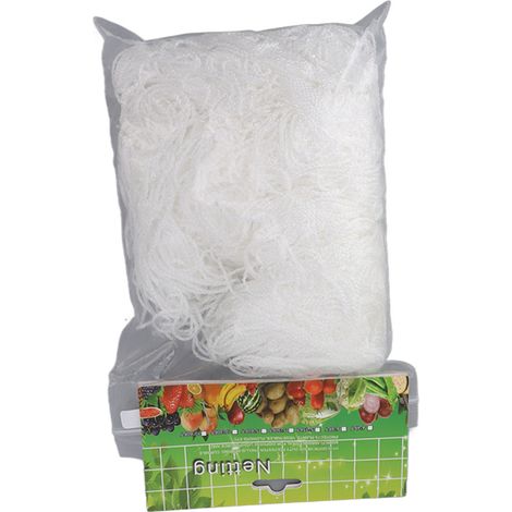Filet de treillis blanc en polyester pour plantes grimpantes de jardin, fruits et légumes, multicouches, pour la maison, le jardin et la ferme, 1,5 x 9 m