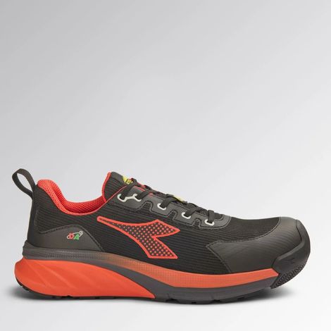 Diadora Utility Vortex DA2 Low S3S SRC Scarpa Bassa Antinfortunistica Ammortizzata Nero/Rosso - 46