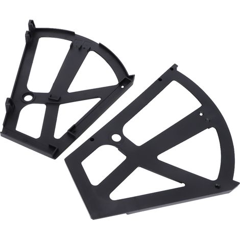 Schuhschrankregal aus Kunststoff mit zwei Ebenen, hohl, inklusive Scharnieren (Schwarz) (1/5)
