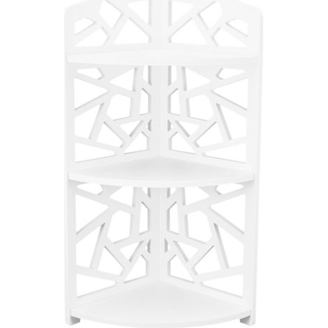 Étagère d'angle 3 niveaux, support à plantes, rack de rangement pour petits espaces, salle de bain, chambre. (1/5)