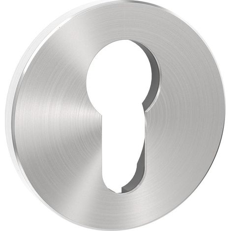 bocallave redonda para cilindro yale. acero inoxidable aisi 304. satinado. diámetro 50mm. para cilindros de tipo yale acabado efecto inox