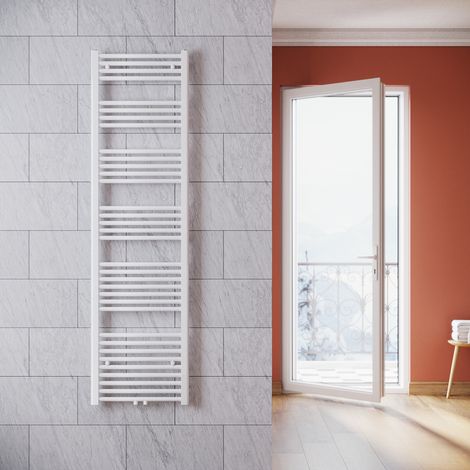 SONNI Termoarredo Scaldasalviette Verticale Radiatore ad Acqua Calda Bianco Connessione Centrale 1800x500mm (1/5)