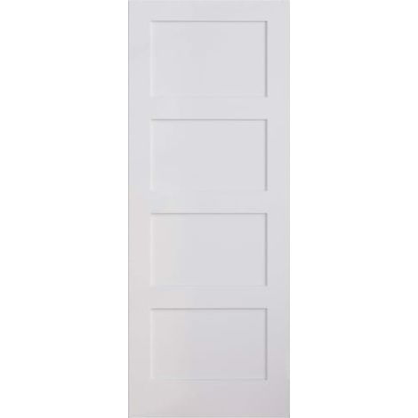 Marlow 4 Panel Shaker White Primed Solid Core Door - 1981 x 686mm