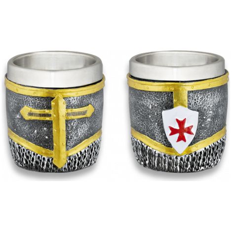 Schnapsglas Tole10 Imperial, Kettenhemd der Templer, Größe 6 cm, Material Resin