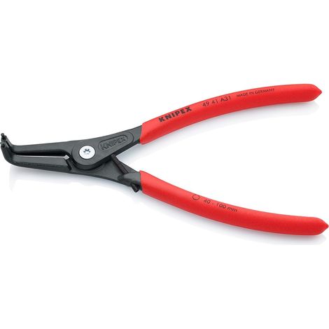 Pince de précision pour circlips pour circlips extérieurs d'arbre grise atramentisée, gainées en plastique antidérapant 210 mm 49 41 A31 (1/5)