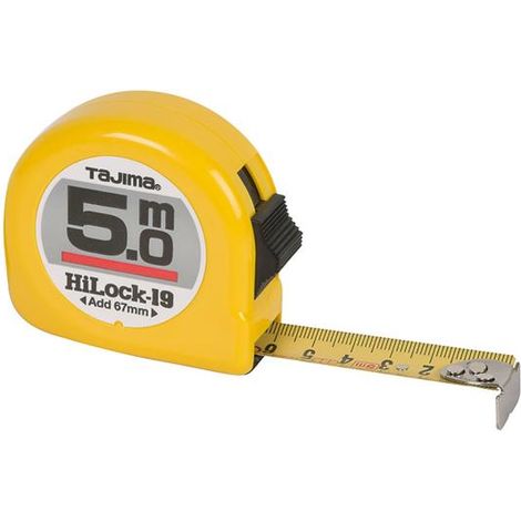 Flexómetro Hi-Lock 5m x 19mm Tajima -