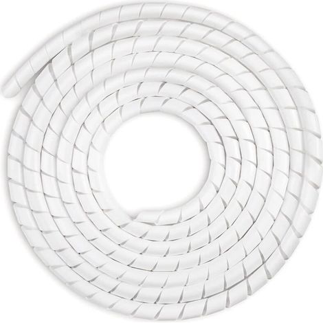 Gaine spiralée flexible universelle 6 mm, kit de gestion des câbles, 1 paquet de gaine spiralée pour protéger les câbles d'antenne TV/PC/USB/AUX [HK] (1/5)