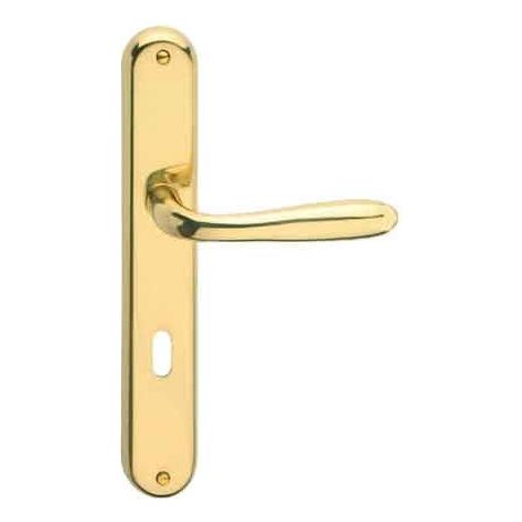 MANIGLIA 'AMALFI' CON PLACCA Colore Cromo satinato -