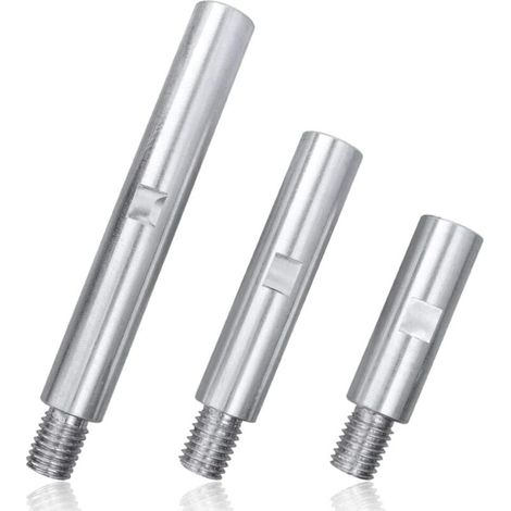 3Pcs Bielle d'Extension de Meuleuse d'Angle M14 Rallonge Meuleuse Tige d'Extension Meuleuse Angle Tige de Connexion Meuleuse Barre Liaison pour Polisseuse Tampon de Polissage - 75mm/100mm/140m (1/4)