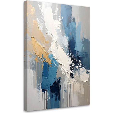 Image sur Toile, Abstraction moderne bleue,20x30 (1/4)