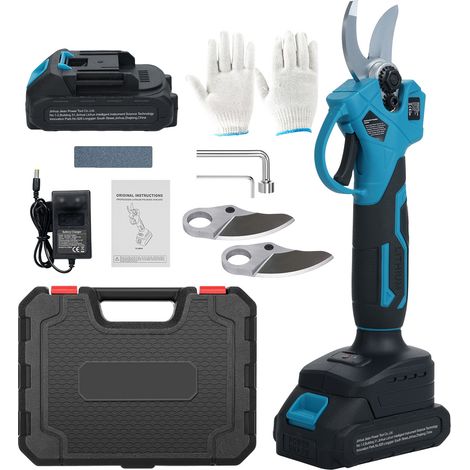 Decdeal Sécateur électrique,Ciseaux Électriques Sans Fil 20V 30mm Diamètre, Moteur Sans Balais pour Jardins/Parcs/Fermes (1/5)