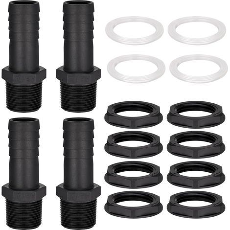 Through fittings for rainwater harvesting, with 25 mm pipe end, for rainwater harvesters and water tanks. (1/5)