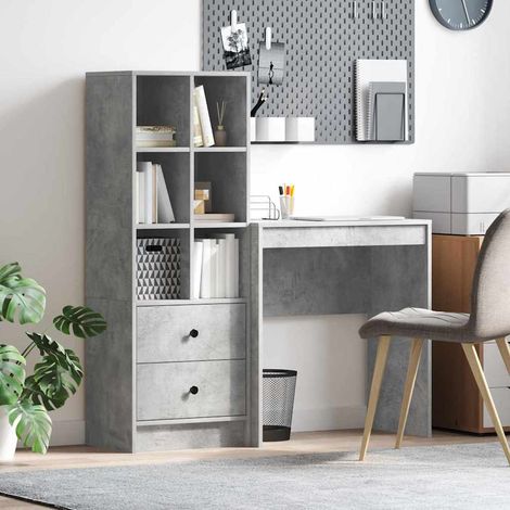 Desk Concrete Grey 115.5 x 40 x 127 cm 2 pcs vidaXL (1/5)