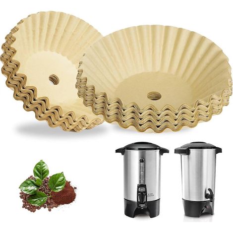Filtres à café en papier pour cafetière Hamilton Beach 45 tasses et distributeur de boissons chaudes, grands filtres à café non blanchis pour la plupart des cafetières de 30 à 50 tasses. (1/5)
