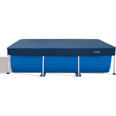 Bâche de Protection Rectangulaire pour Piscine Hors-Sol 260 x 160 cm, Épaisseur 0.175 mm, Cordes de Fixation Intégrées, Résistante aux UV et Imperméable (1/5)