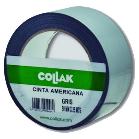 COLLAK 06003 Ruban adhésif gris argent 25mx50mm