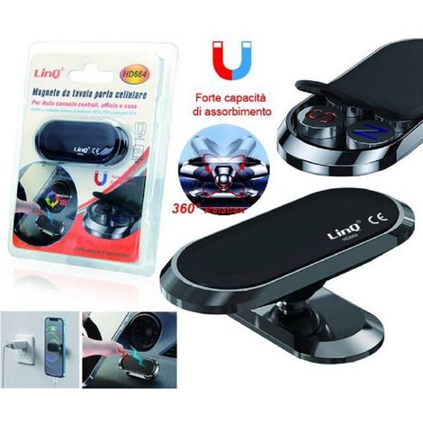 Trade Shop - SMARTPHONE-HALTERUNG MAGNET FÜR MITTELKONSOLE AUTO HOME OFFICE HD664 - (1/2)