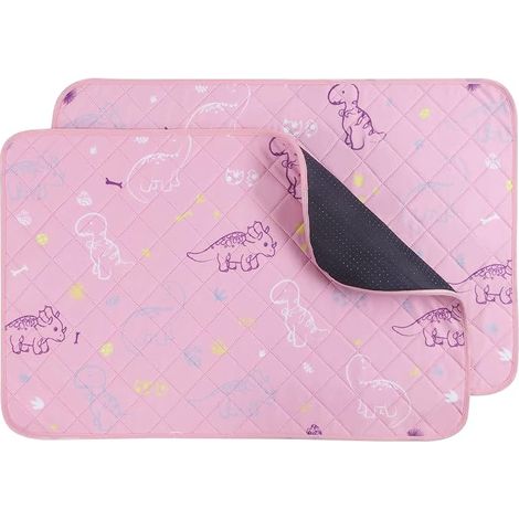 IEUUMLER Pack of 2 Washable Reusable and Super Absorbent Pee Pad Training Pads for Dogs FC013 (Pink, 121 x 76 cm) (1/5)