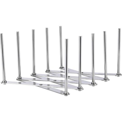 Griglia per coperchi, griglia per piatti, griglia per costine, acciaio inox, griglia per coperchi e piatti, griglia per coperchi regolabile con 4 nicchie regolabili (1/5)