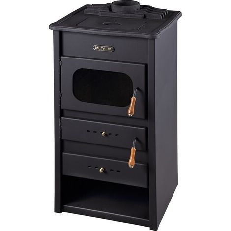 Poêle à bois Metalik Clasic 9,6 kW avec plaque en fonte – chauffage de la maison