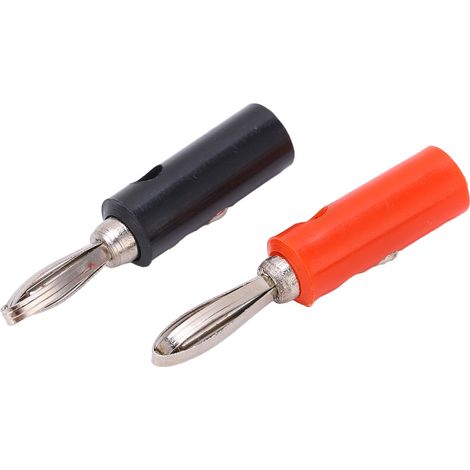 Connecteur banane 4mm en laiton nickelé pour câbles de test et matériel de laboratoire électronique (1/5)
