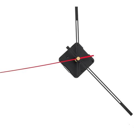 Kit D'horloge Murale Silencieux Mécanisme de Mouvement Stable en Plastique Noir pour Horloge DIY de 40-45cm, Pièces de Remplacement Pratiques (1/5)