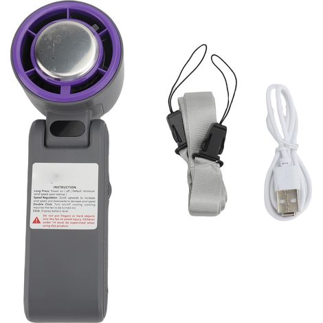 Ventilador Portátil USB con Motor Sin Escobillas, 100 Velocidades y Pantalla LED, Batería 3000mAh Silencioso – Ideal para Oficina, Viajes y Exteriores (1/5)