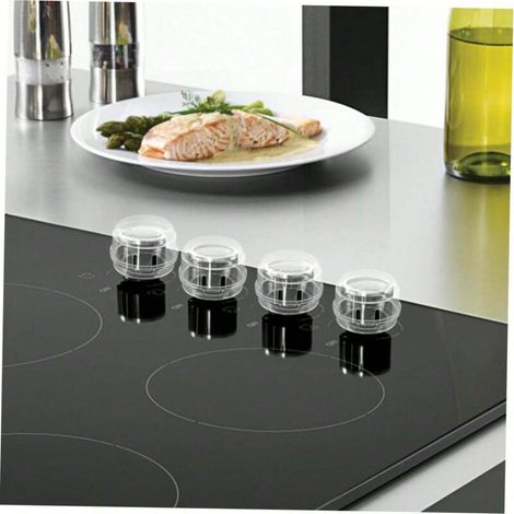 Transparente Herdknopfabdeckung, Gasherdknopfschutz, Kindersicherung für Schalter, Küchenzubehör für Backofen und Herd (1/4)