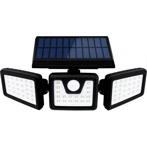 Aplique de pared LED COB para exteriores, alimentado por energía solar, con detector de movimiento. (1/5)
