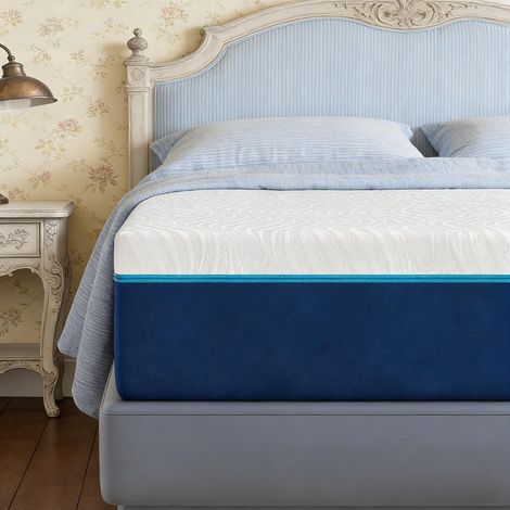 Dewinner – Matelas 160x200 mousse à mémoire de forme – Épaisseur 16 cm – Fermeté moyenne – 7 zones de confort – Housse lavable et réversible