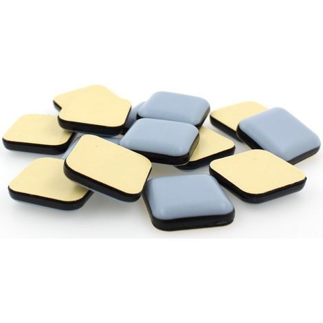 PTFE Teflon Furniture Glides - Square - Self-Adhesive - Various Sizes Available (50mm, Qty 16) (1/2)