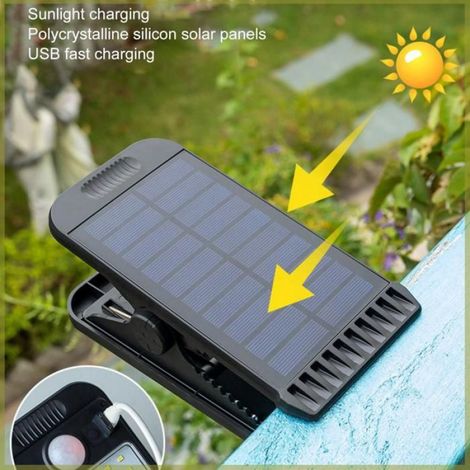 Cocosity Clip solaire sur la lumière Clip On Solar Motion Light 72 LED Beads IP65 Waterproof Solar sport lanterne Lumière chaude (1/5)