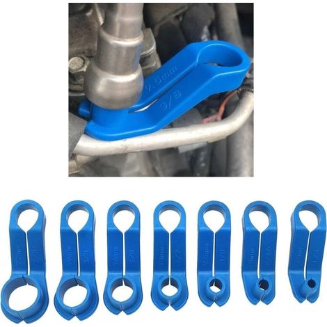 Raccord rapide pour conduites de carburant, outil de démontage automobile, extracteur de conduite de carburant, clip de conduite de carburant multi-usage (bleu). (1/5)